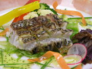 白身魚と高原野菜のバジル