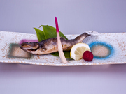 県産岩魚の塩焼き