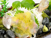 嬬恋岩魚の造りと黄金いくら