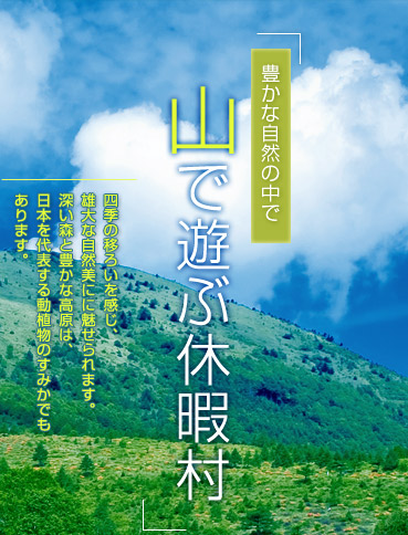 豊かな自然の中で 山で遊ぶ休暇村