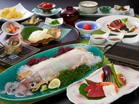 イカ活き造りと初夏の旬彩会席（5～7月）