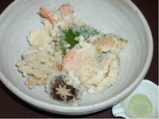 天婦羅盛合わせ　1皿1600円