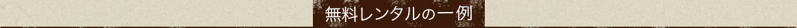 無料レンタルの一例