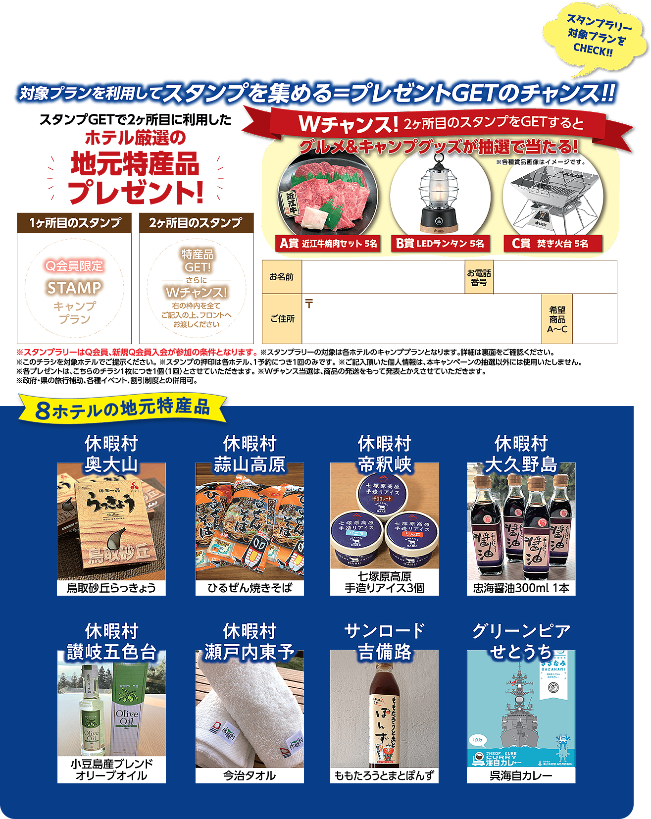 対象プランを利用してスタンプを集める＝プレゼントGETのチャンス！！