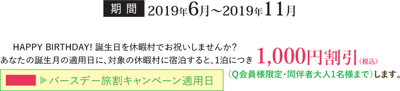 HAPPY BIRTHDAY! 誕生日を休暇村でお祝いしませんか?