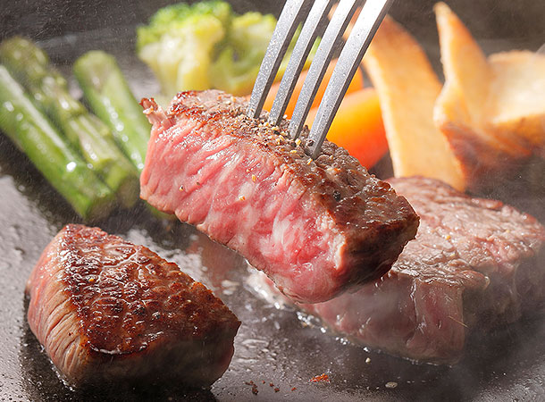 福島牛のステーキ（裏磐梯）
