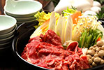 【夕食】熊本三大肉料理1あか牛のすき焼き