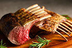 【夕食】骨付ラム肉のロースト ローズマリー添え