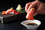 【夕食】本マグロ中トロにぎり