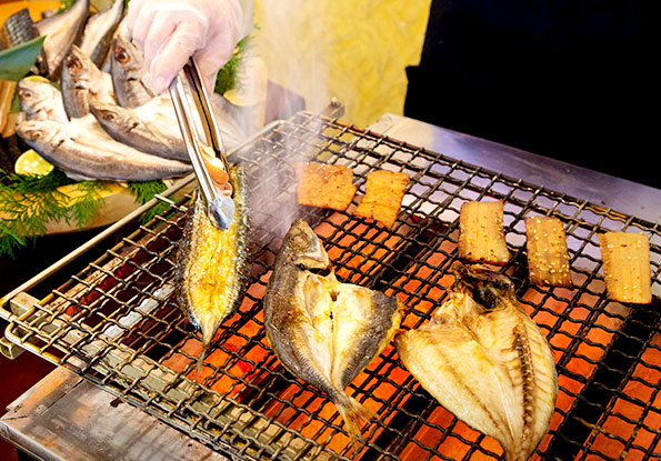 南紀の干物を焼きたてで