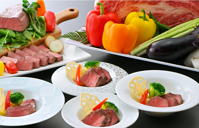 「ひまわり牛」のステーキ