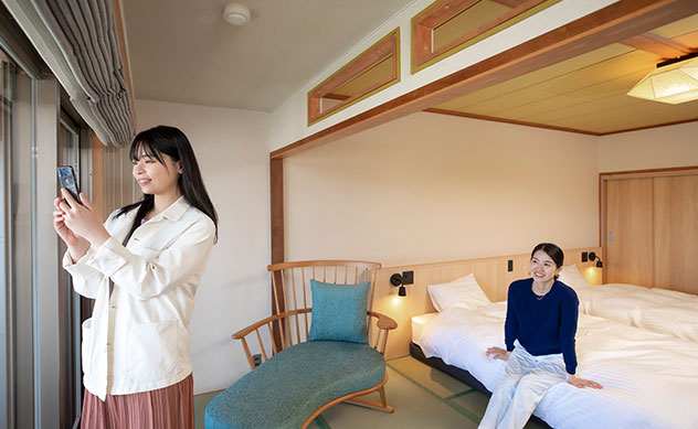 【客室】バルコニー付き和洋室　誕生