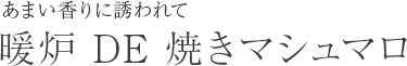 あまい香りに誘われて暖炉 DE 焼きマシュマロ