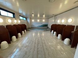 大浴場にパーテーションを新設いたしました