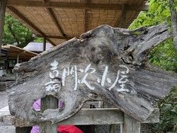 嘉門次小屋で岩魚の塩焼き<゜)))彡
