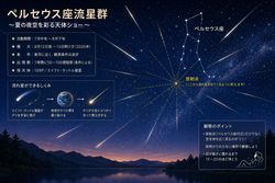 2026年夏の夜空を彩る「ペルセウス座流星群」が見れます