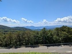 展望台からの田沢湖の眺望