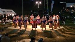 『水なし、塩なし、まったなし』～唐戸山神事相撲～