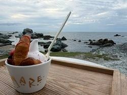 越前海岸沿いのカフェ「MARE」で日本海を一望