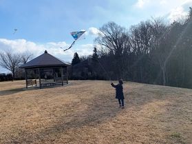 お子様は、遊び上手!蒜山の山より高く上がれ!