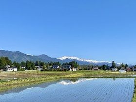 春の風物詩田植えと水鏡
