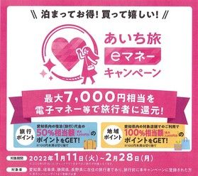 あいち旅eマネーキャンペーンで旅を楽しもう!