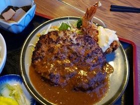 会津若松でジャンボハンバーグ