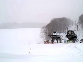 フカフカの雪と揚げたてのから揚げいかがですか