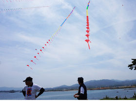 気仙沼の凧揚げのイベント「天旗まつり」