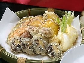三陸産アワビ茸の天ぷらはいかがですか