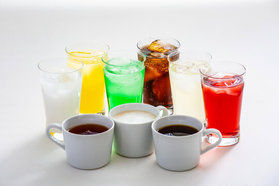 ビュッフェのソフトドリンクコーナー