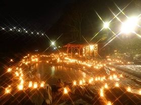 「湯原温泉」冬の風物詩!キャンドルファンタジー