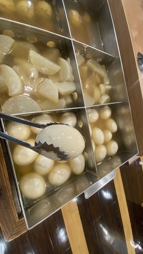 夕食ビュッフェのおでんコーナー