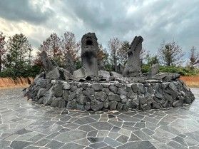桜島の赤水展望広場と叫びの肖像