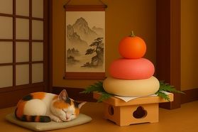 「そーだったのか」石川の鏡餅