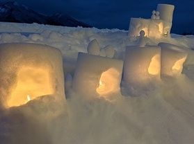 廃油でつくるエコキャンドルと雪灯ろう作り体験!
