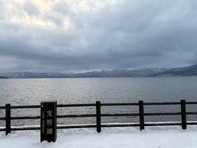 山線鉄橋からの雪景色