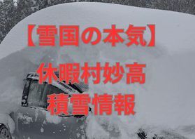 【雪国妙高】<br>休暇村妙高積雪情報