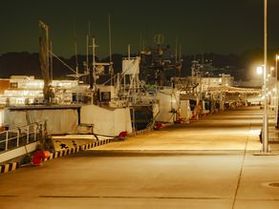 夜の気仙沼内湾へ。静かな散歩時間を楽しむ