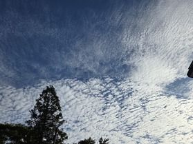 奥大山から望む爽やかな夏の空