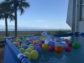夏のテラスにちびっこプール登場❣❣