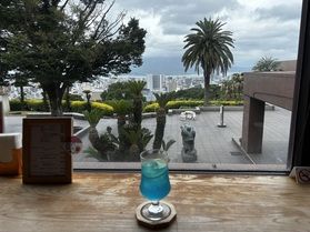 長島美術館から望む桜島