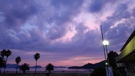 大久野島　日没頃の風景