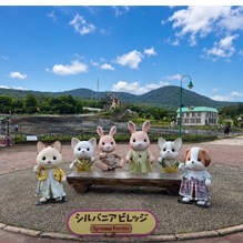 富士山の麓の遊園地