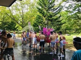 「わっしょい!」の掛け声が響く、支笏湖神社まつり