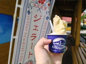 富士山と楽しむ濃厚ジェラート