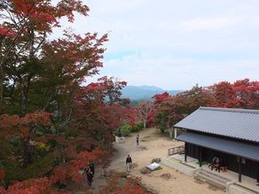 紅葉の城址で大人の旅を。