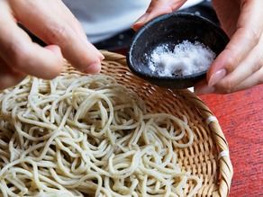 お塩でいただく十割蕎麦