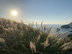 奥石廊崎あいあい岬の夕陽と愛の鐘