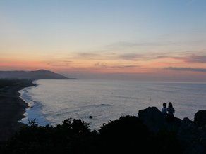 岬での日の出
